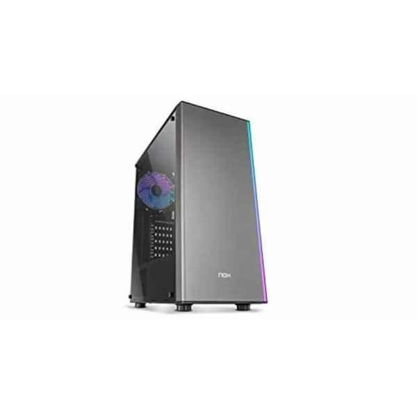 ATX Semi-tårn Boks Nox NXINFTYOMEGA LED RGB Svart Grå