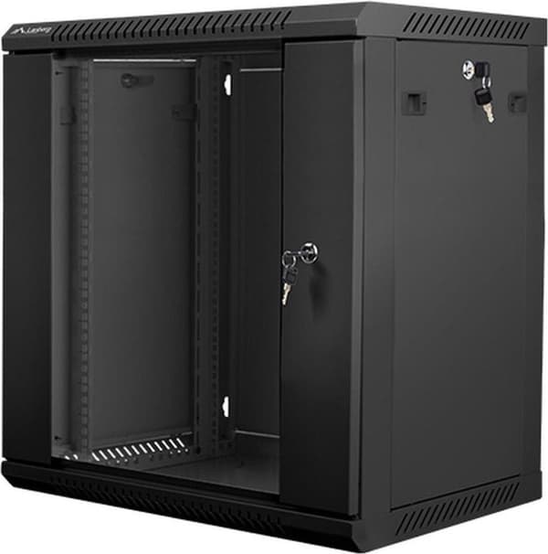 Lanberg WF01-6412-10B Rack 12U vægmonteret hylde Sort (WF01-6412-10B)