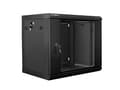 Miniatyrbillede 3 af 5: Lanberg WF01-6409-10B Rack 9U vægmonteret hylde Sort (WF01-6409-10B)