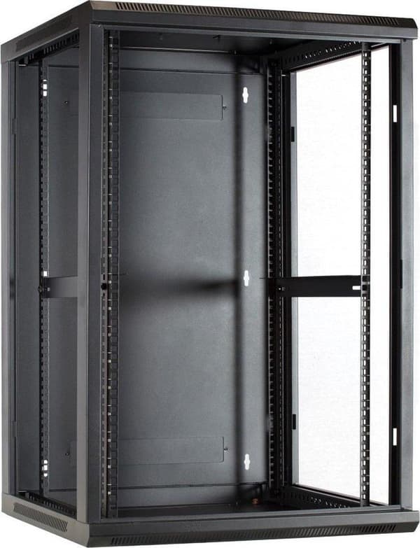 DSIT 18 U serverskab, væghus med glaslåge (BxDxH) 600 x 600 x 900 mm (DS6618-WAND)