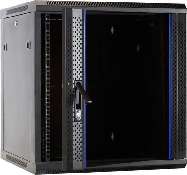 DSIT 12 U serverskab, væghus med glaslåge (BxDxH) 600 x 600 x 635mm (DS6612)