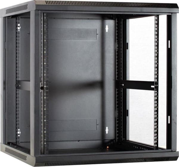 DSIT 12 U serverskab, væghus med glaslåge (BxDxH) 600 x 600 x 635mm (DS6612)