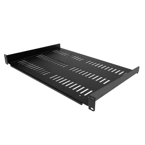 StarTech.com 1U Vented Server Rack Cabinet Shelf, 12in Deep Fixed Cantilever Tray, Rackmount Shelf for 19" AV/Data/Network Equipment Enclosure w/ Cage