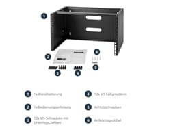 StarTech.com Wall Mount Patch Panel Bracket - 6U - 14in Deep (WALLMOUNT6) - cabinet - 6U