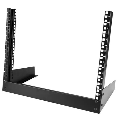 StarTech.com 8U Open Frame Network Rack - 19" 2 Post Free Standing Desktop Rack for Computer, AV, Media, IT, Data & Server Room Equipment (RK8OD) rack