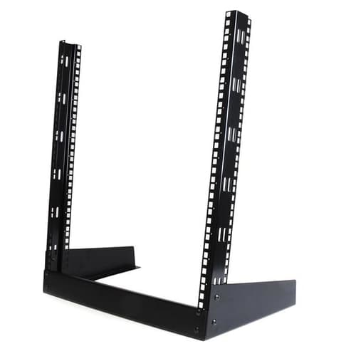 StarTech.com 12U Open Frame Network Rack - 19" 2 Post Free Standing Desktop Rack for Computer, AV, Media, IT, Data & Server Room Equipment (RK12OD) ra