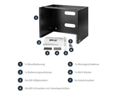 8U WALL-MOUNT RACK-30CM DEEP