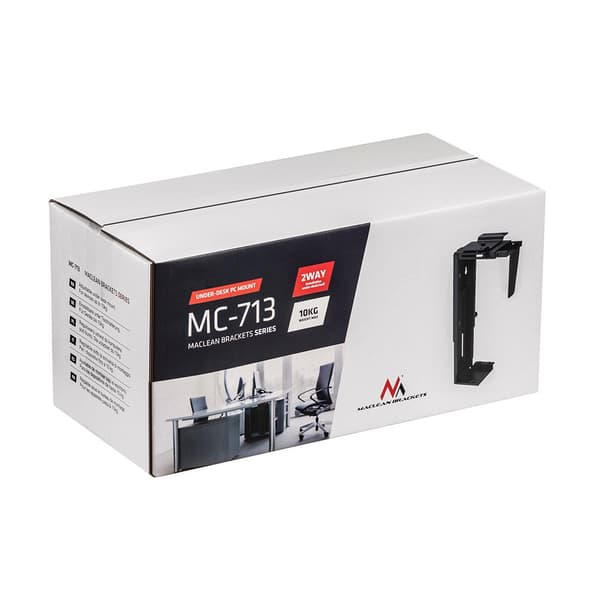 MC-713 PC-hållare Dator Under bordsbordsfäste Stöd Lagring