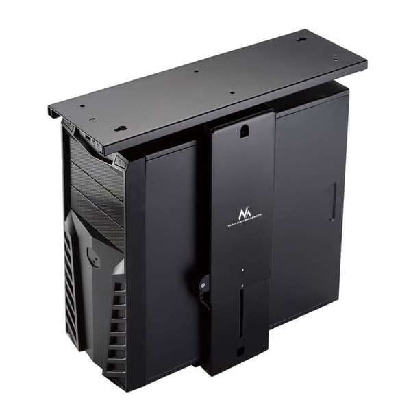 Maclean MC-885 B Datorhållare under skrivbord Svart Justerbar Max. 10 kg.
