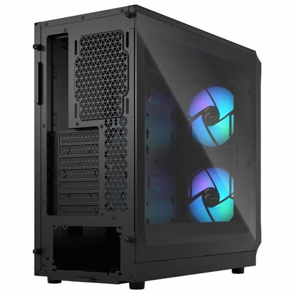 Fractal Tårnkasse Med Vindue Focus 2 Rgb Sort