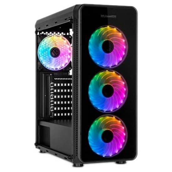 Nox Tårnkasse Hummer Tgm Rainbow Rgb Rød Sort