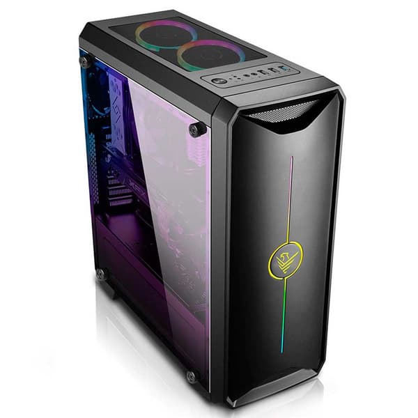 Phoenix Tårnkasse Med Vindue Factor Zmir Led Rgb Sort