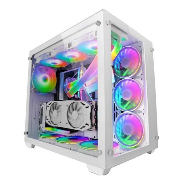Mars Gaming Tårnkasse Mcv3 Transparent,Hvid Hvid