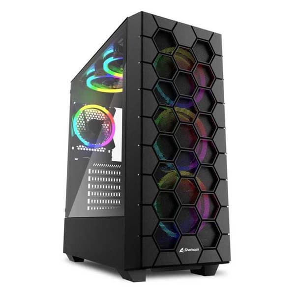 Sharkoon Tårnkasse Hex Rgb Sort