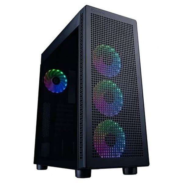 Hiditec Tårn Sag H1 Air Argb Sort Sort