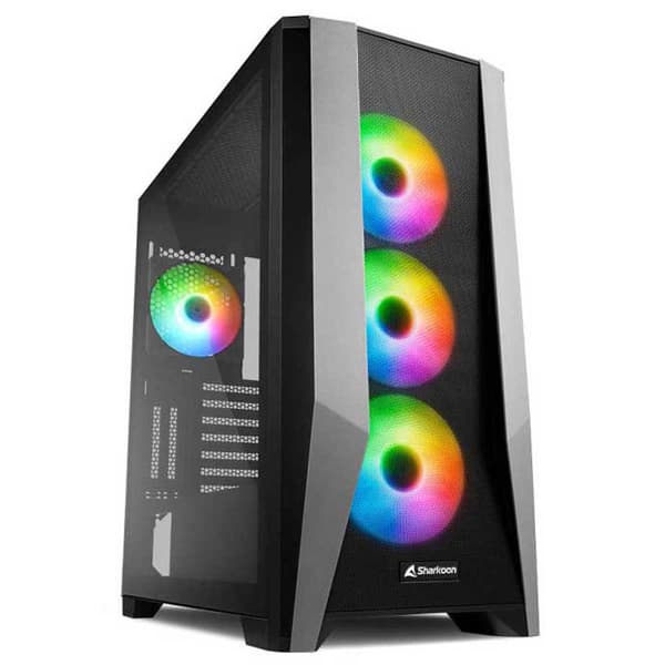 Sharkoon Tårnkasse Tg7m Crystal Sort