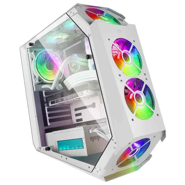 Mars Gaming Tårnkasse Premium Mc51 Rgb Crystal Hvid