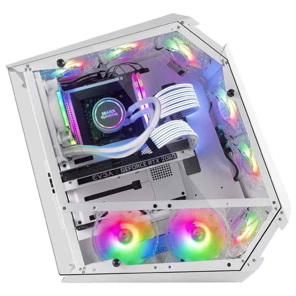 Mars Gaming Tårnkasse Premium Mc51 Rgb Crystal Hvid