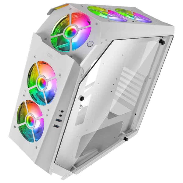 Mars Gaming Tårnkasse Premium Mc51 Rgb Crystal Hvid