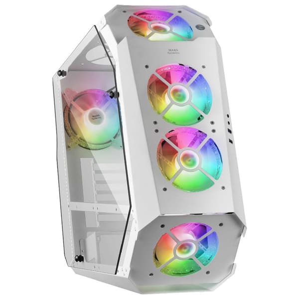 Mars Gaming Tårnkasse Premium Mc51 Rgb Crystal Hvid Hvid