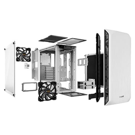 Be Quiet Vinduet Tower Box Pure Base 500 Hvid,Rød