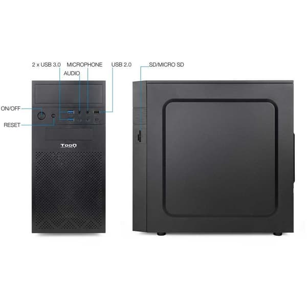 Tooq Torn Fall Tqc-4701u3c-b Micro Atx Mini Itx Svart