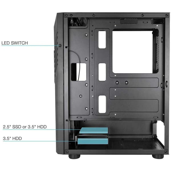 Tooq Tårn Sag Tqgcc102-b Biohazard Atx Argb Sort