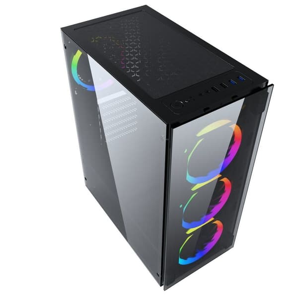 ATX Semi-tårn kasse GEMBIRD CCC-FC-1500RGB Sort