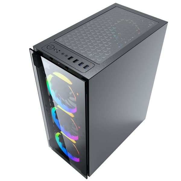ATX Semi-tårn kasse GEMBIRD CCC-FC-1500RGB Sort