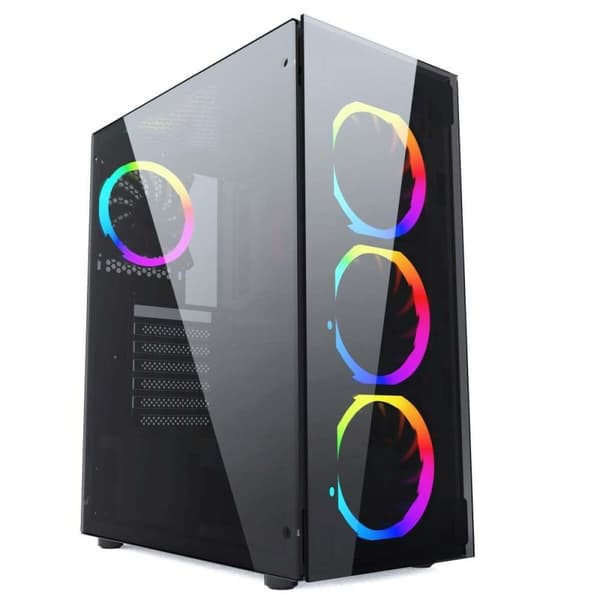 ATX Semi-tårn kasse GEMBIRD CCC-FC-1500RGB Sort Sort, Transparent