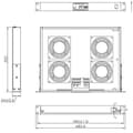Miniatyrbild 3 av 4: Techly Professional Gruppo 4 Ventole 1U per 19'' Rack med termostat LED Nero
