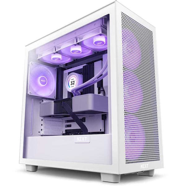 Nzxt Tornikotelo Cm-h71fw-r1 H7 Flow Rgb Valkoinen Valkoinen