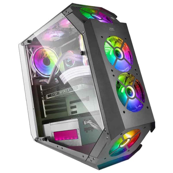 Mars Gaming Tårnkasse Premium Mc51 Rgb Crystal Sort