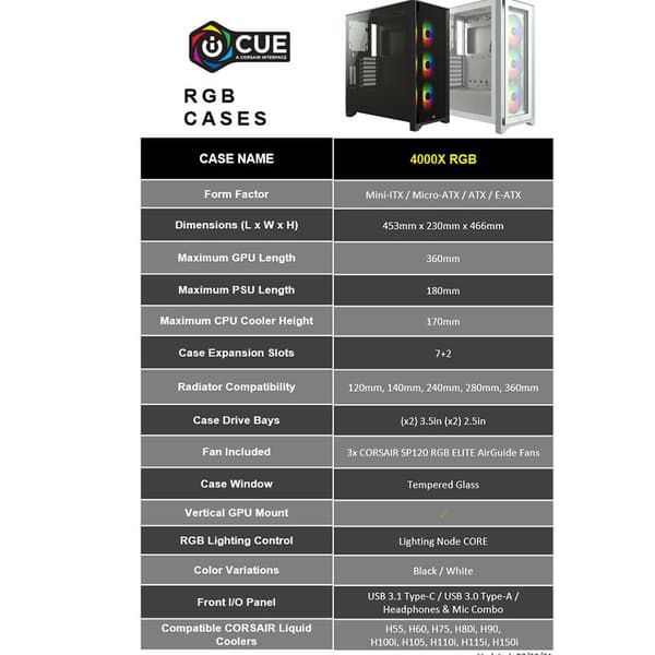 Corsair Tårnkasse Med Vindue 7000d Airflow Sort