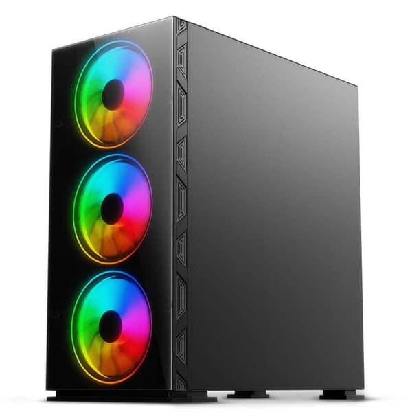 Savio Tornikotelo Raptor X1 Argb Glass Musta