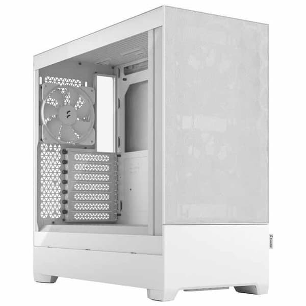 Fractal Tårnkasse Med Vindue Pop Air Transparent,Grå Hvid