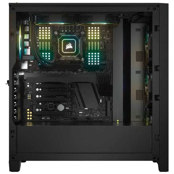 Corsair Tårnkasse Icue 4000x Tempered Glass Sort