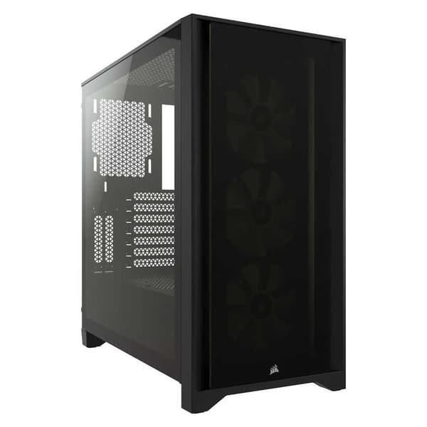 Corsair Tårnkasse Icue 4000x Tempered Glass Sort