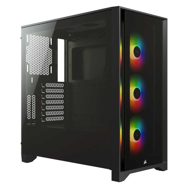 Corsair Tårnkasse Icue 4000x Tempered Glass Sort