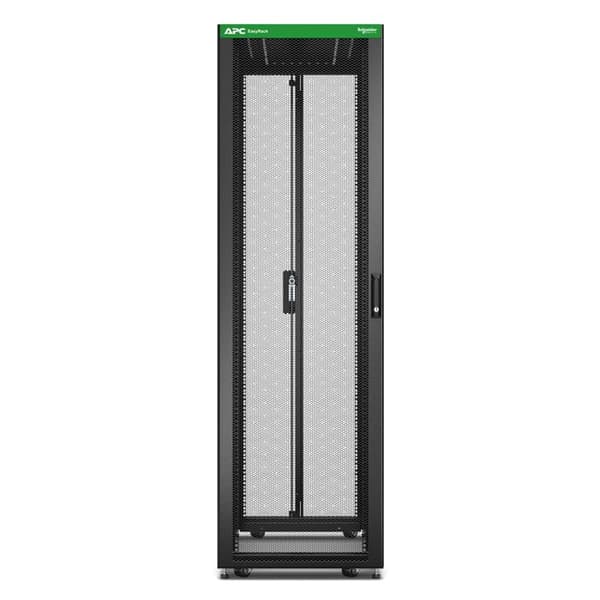 APC Easy Rack 600mm/42U/1000mm 4 fästen APC Easy Rack 600mm/42U/1000mm med tak/sidopanel/hjul/fötter och 4 fästen ingen botten b