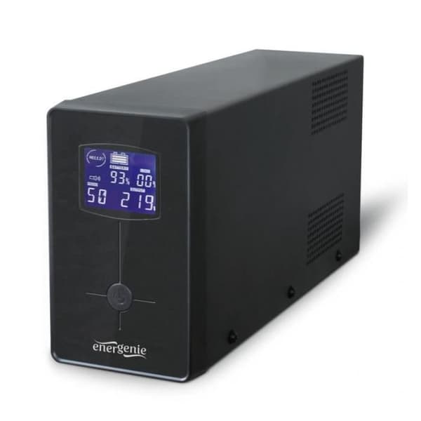 ENERGENIE Gembird avbrottsfri strömförsörjning Linjeinteraktivitet 3 kVA 1800 W 6 AC-uttag - Svart