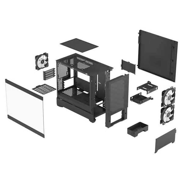 Fractal Tårnkasse Med Vindue Pop Mini Air Sort
