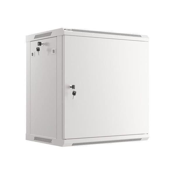LANBERG STÄLL INSTALLATIONSSKÅP 19 12U 600X450 GRÅ METALLDÖRR (PLATPACK) - WF01-6412-00S