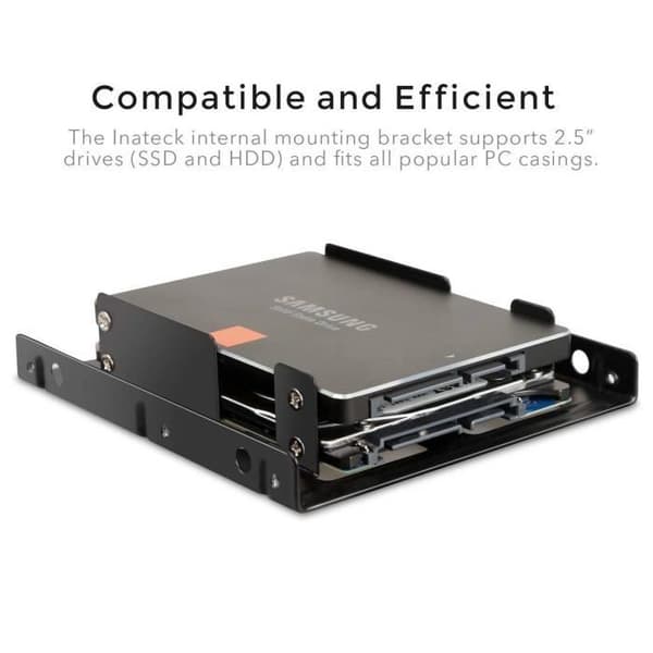 2,5 tum SSD till 3,5 tum intern hårddisk monteringssats fäste (SATA datakablar och strömkablar ingår)