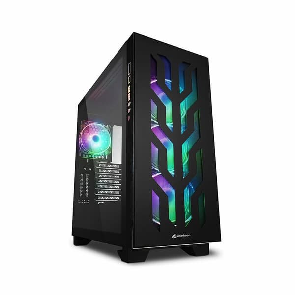 ATX Semitorn Sharkoon CA300T Svart RGB