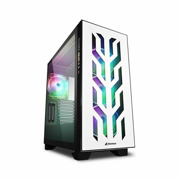 ATX Semitorn Sharkoon CA300T LED RGB Vit Vit