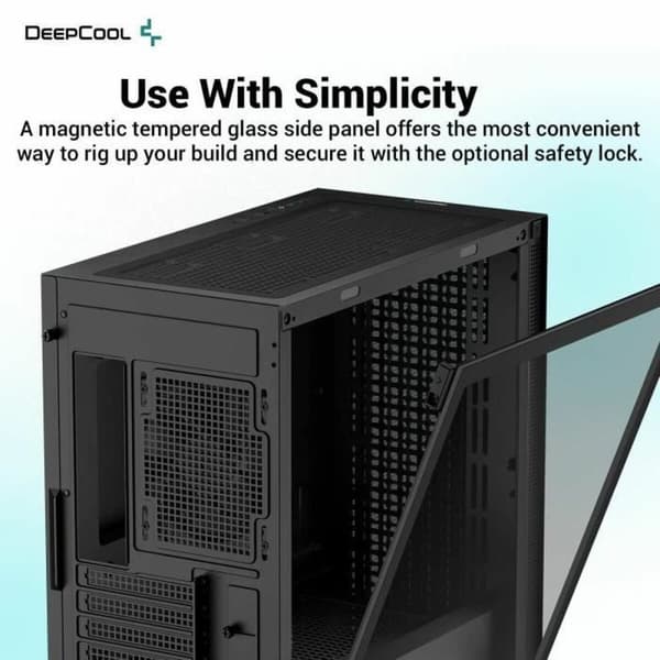 ATX Semi-tårn kasse DEEPCOOL R-CH370-BKNAM1-G-1 Sort