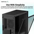 Miniatyrbillede 3 af 5: ATX Semi-tårn kasse DEEPCOOL R-CH370-BKNAM1-G-1 Sort