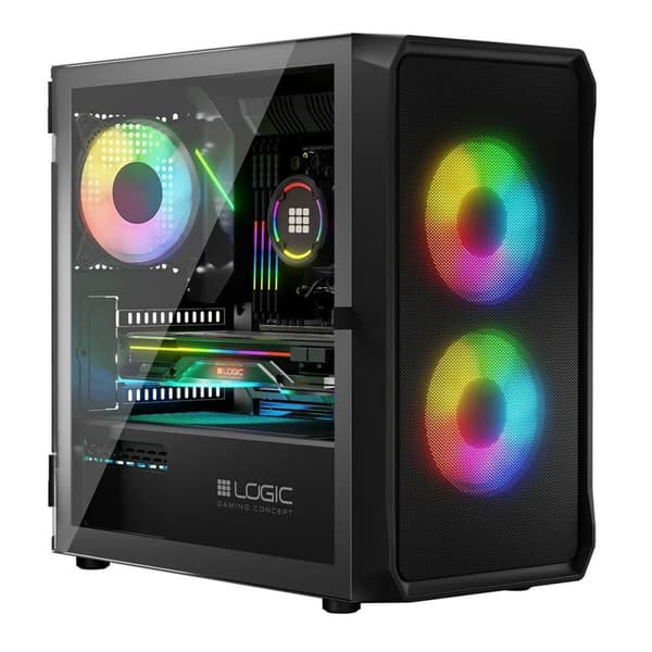 ATX Semitorn Logic PORTOS ARGB Svart