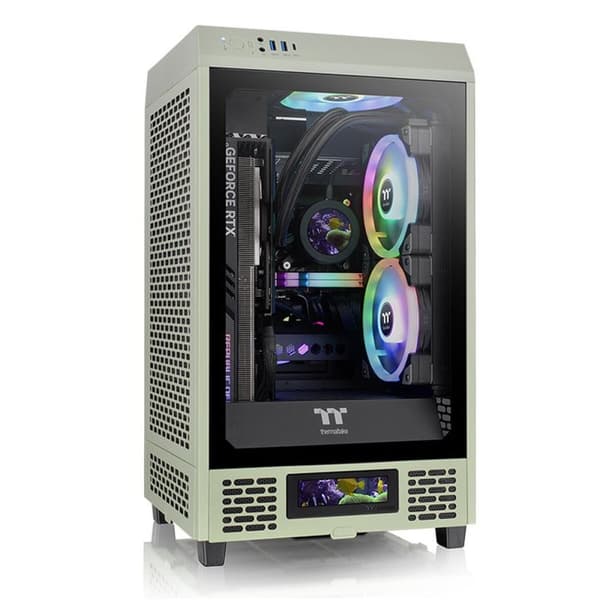 ATX Semitorn THERMALTAKE Tower 200 Svart Grön